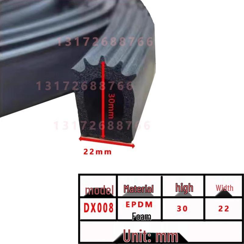 Самоклеящаяся EPDM-пенорезиновая уплотнительная лента D-образной формы для шкафов и распределительных коробок