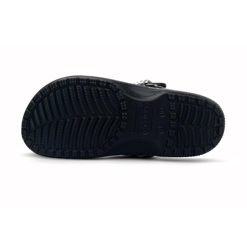 Crocs Классические клоги EVA Мятежный Медведь Атака Готическая Камелия Граффити Мода Универсальные Обувь с отверстиями Унисекс Черно-белые