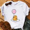 Футболка Gudetama Lazy Egg Yolk Print Футболка унисекс летняя забавная кавайная графическая мультяшная футболка FeUnisex Cool