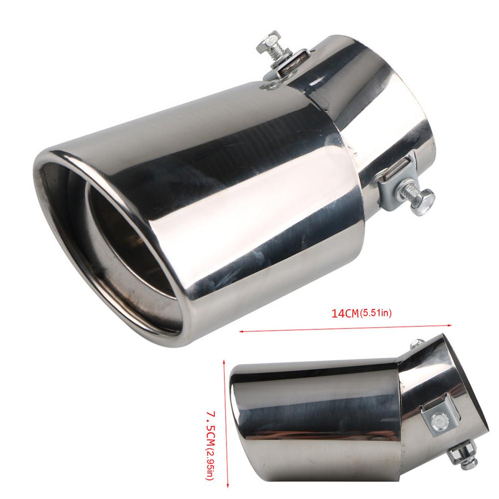 Автомобильный глушитель из нержавеющей стали, квадратный, круглый, изогнутый, с двумя выхлопными трубами, наконечник глушителя, наконечник трубы глушителя