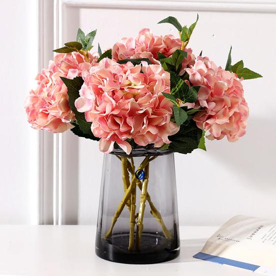 1 шт., искусственная гортензия, устойчивая к выцветанию, реалистичный яркий цвет, аксессуар для фотографии, цветок из искусственного шелка