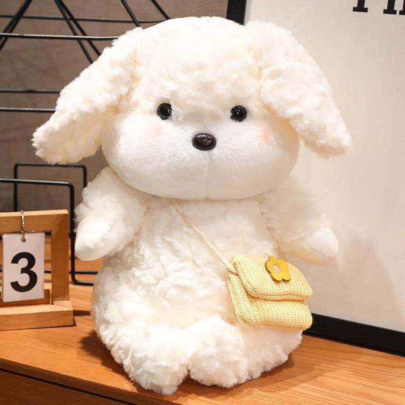 Cute Dog Plush Toy 25/35/45CM Cartoon Chocolate  Dog Plush Soft Stuffed Animals Toys Doll Gifts for Children Kids Xmas Birthday