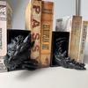 Gothic Dragon Bookends Ornaments 3D Horror Dragon Decorative Bookends Resin Dragon Bookends Creative Sculpture Bookends