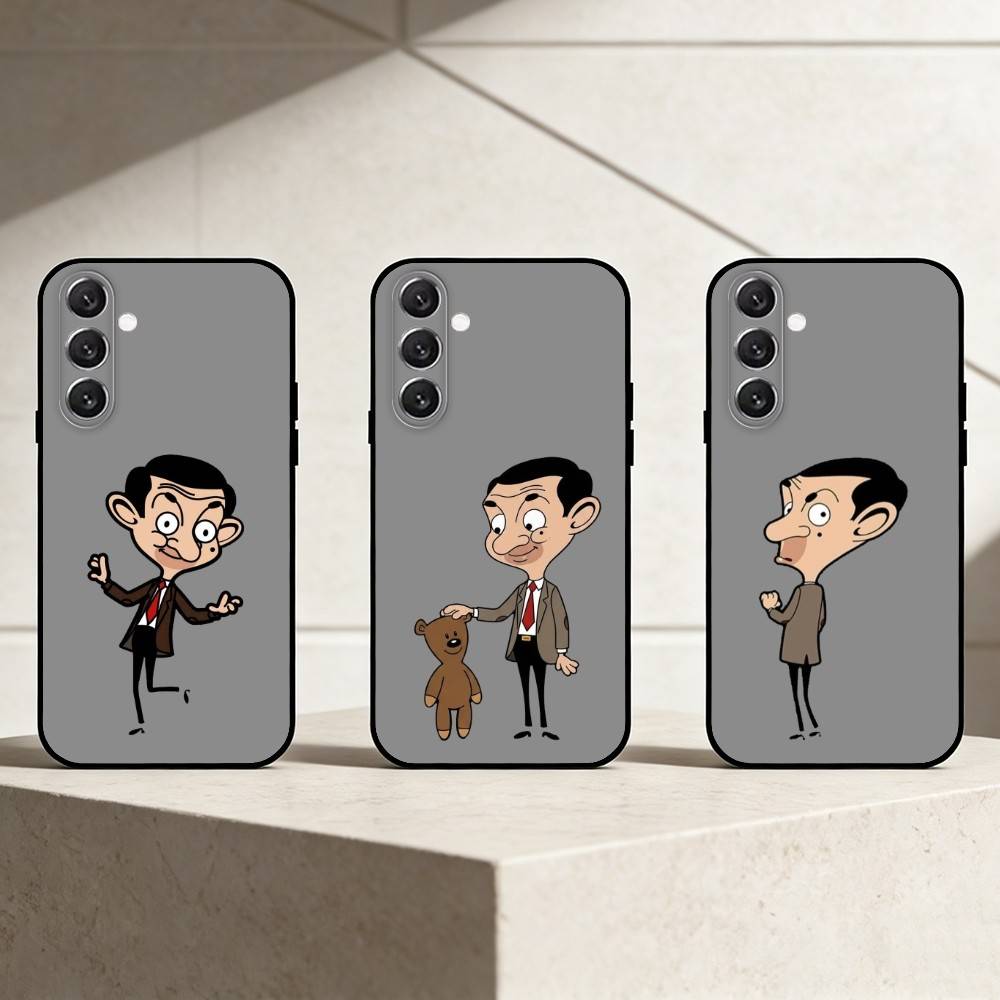 M-Mr. Bean Phone Case For Samsung Galaxy A13,21s,22,31,32,52,53,71,72,73,Soft Black Cover