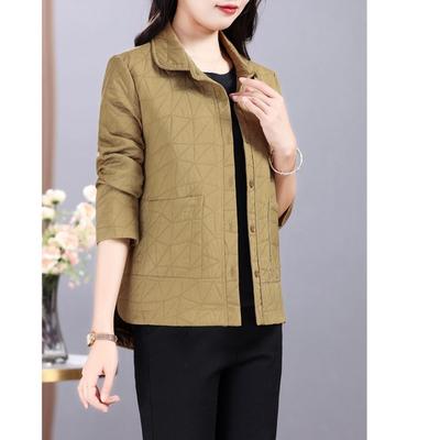 Повседневная осенняя куртка средней длины для мамы, новая модная свободного кроя, с иностранным темпераментом, универсальный короткий топ для женщин