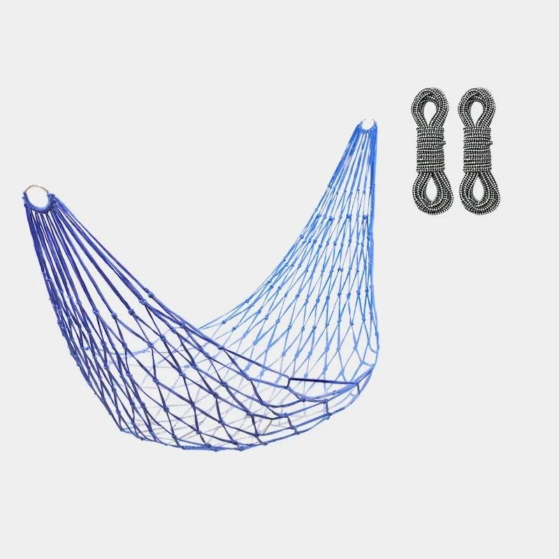 Сетчатые гамаки из веревки для улицы, гамак для сна из нейлона для кемпинга, гамак с большим пределом веса, качели из сетчатого гамака, большие гамаки для улицы из нейлона