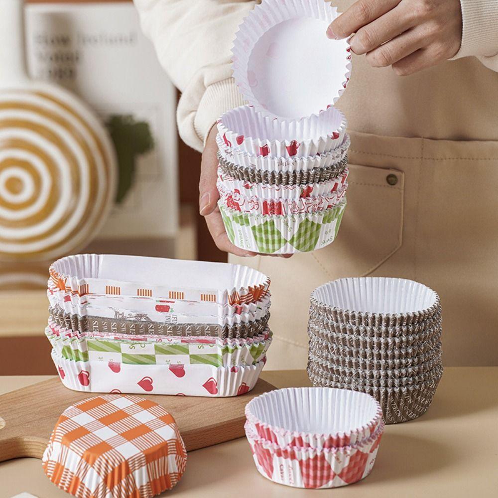 200Pcs Boat Shape Baking Cup Mold Greaseproof Bread Paper Holder Cupcake Liners  Oven Safe