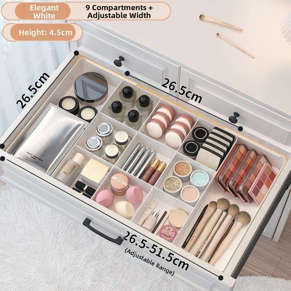 Makeup Storage Drawer Organizer Plastic Kitchen Storage Box New Drawer Divider Tray Home Use