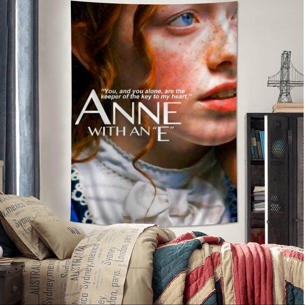 Anne With An E Cartoon Tapestry Home Decoration hippie bohemian decoration divination Home Decor