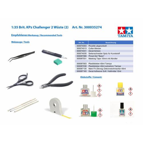 Tamiya 1/35 Military Miniature Series No. 274 British Army Main Battle Tank Challenger II Iraq War Version Plastic Model 35274