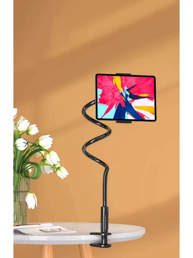 Universal Clip-On Stand for Mobile/Tablets - Perfect for Bedside, Desktop, or Live Streaming Use