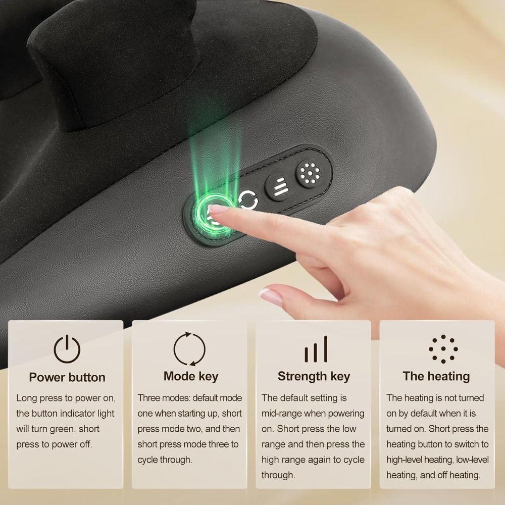 Ultra-Quiet Pillow Neck & Shoulder Massager Full-Body Use 3 in 1 Neck Massager Pillow
