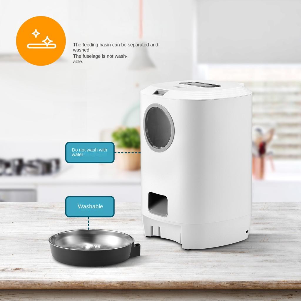 Pet Intelligent Feeder With Timed And Quantitative Feeding Large Capacity Recording Automatic Feeding For Pets 2026 DropShipping