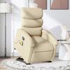 VidaXL Reclining Massage Armchair Cream Fabric 3203999