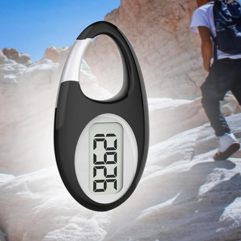 3D Pedometer for Walking with Carabiner Clip Kids And Adults Fitness Tracking