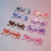 2026 New Heart Pearl Sunglasses Unisex Fashion Party Glasses UV400 Protection Black Frame Fashionable All-Match Style