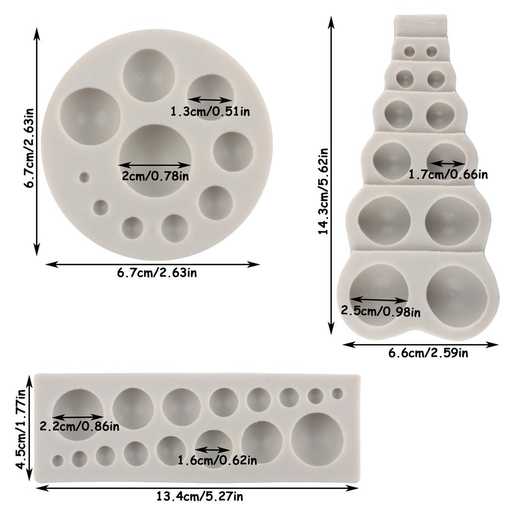 Жемчужная форма для помадки, жемчужная полусфера, шоколадные силиконовые формы для украшения торта, топпер для кексов, конфетная жевательная паста, формы из полимерной глины