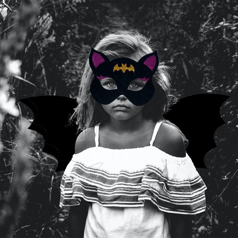 Non-woven Children Cosplay Costume Cosplay Costume Dress Up Costumes Bat Wing Mask Set Girl