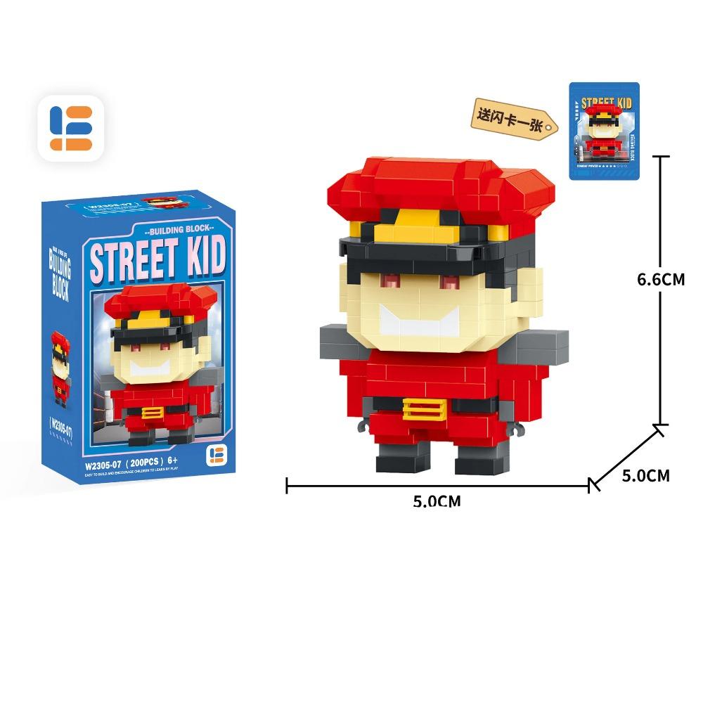 Аниме Street Fighter Файтинг Строительные блоки Экшн КенМастерс Хоши Рю ABS Кавайные Игрушки Строительные блоки Подарок Для детей