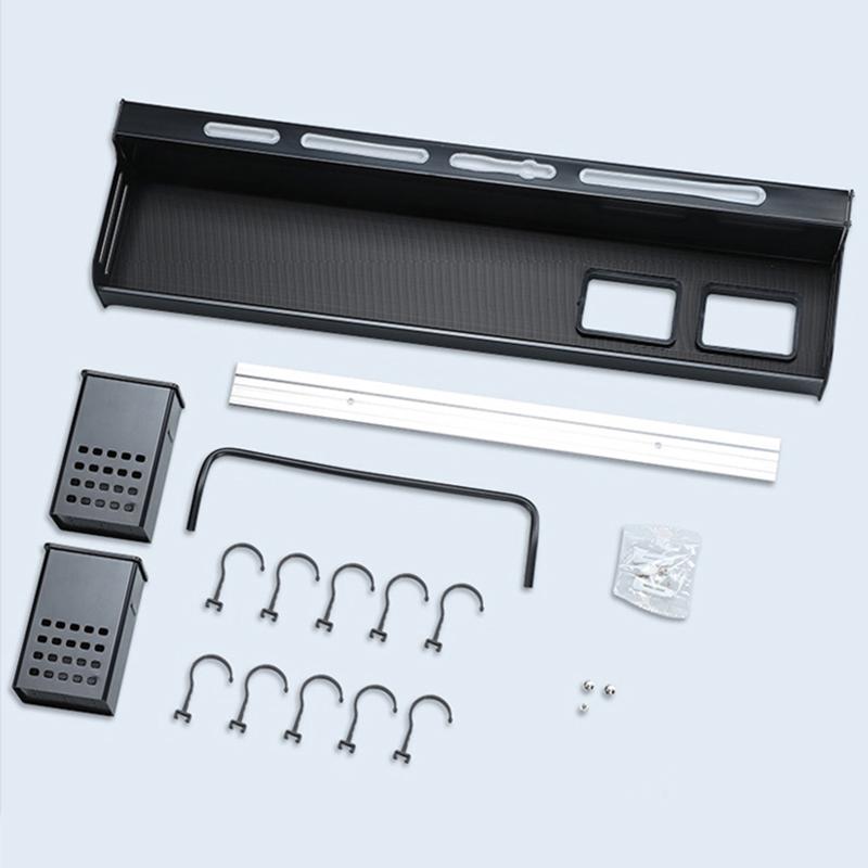 Kichen Organizer Spices Aluminum Multifunction Kitchen Shelf Storage Rack Wall-mounted Kitchen Organizer for Spices