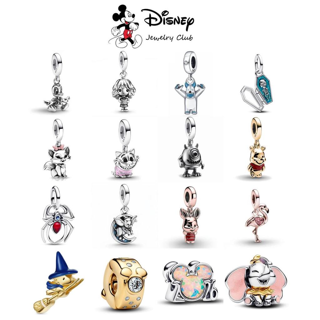 Шармы Miniso Disney Гроб Чеширский Кот Дамбо Винни Серебро 925 Пробы Ювелирные Бусины Браслет Для Женщин Безделушки