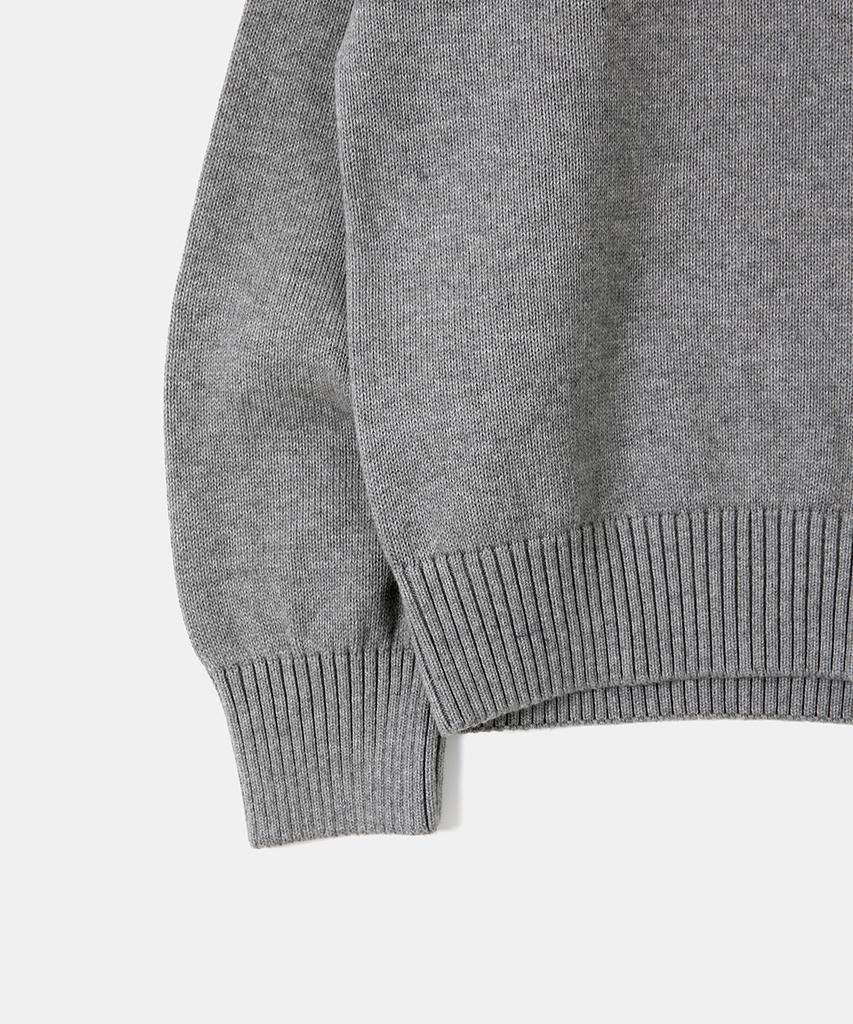 ASP Cotton V-Neck Knit Melange Gray