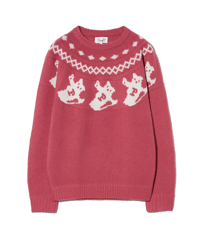 PHYSICAL DEPARTMENT Yoga Bear Nordic Knit_Pink