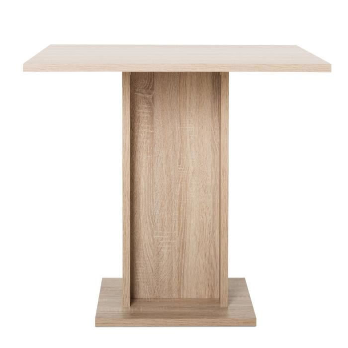 Dining Table for 2 To 4 People - Square - Classic - Oak Decor - GUSTAVE - L 80 X W 80 Cm