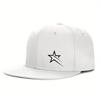 Unisex Urban Style Adjustable Fit 1pc Baseball Cap - 100% Polyester Flat Brim Hat for All Seasons with Sun Protection