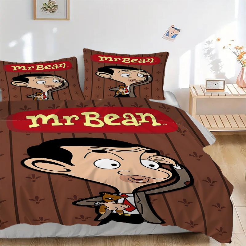 3pcs Mr Bean Duvet Cover Set, Includes 1 Duvet Cover and 1/2 Pillowcases (No Insert) yy251104206