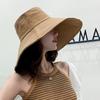 Solid Color Sun Hat 15CM Large Brim Sunshade Cap Fashion Beach Bucket Hat