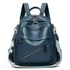 Backpack for Women's Leather Women's Summer Versatile Student Mommy Fashionable Korean Style Soft Leather Travel Backpack