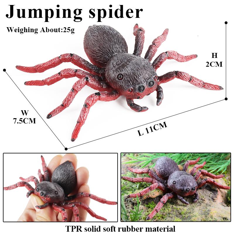 Oenux Модель дикого насекомого, животного, гусеницы, ящерицы, паука, геккона, хамелеона, фигурки, мягкая TPR, игрушка для розыгрыша на Хэллоуин, подарок для ребенка