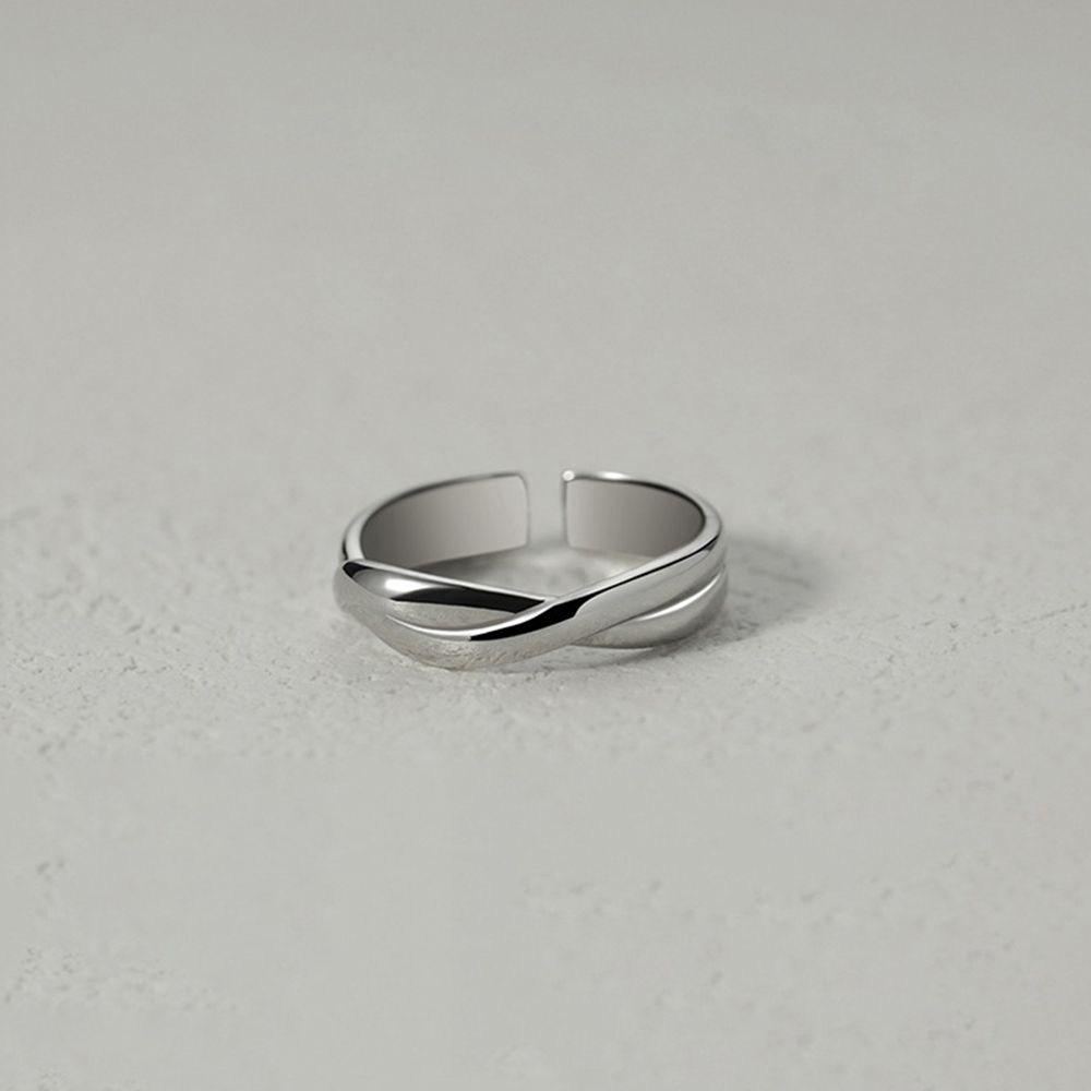Day Gift Personality Korean Style Jewelry Men Geometric Ring Punk Finger Buckle Line Ring
