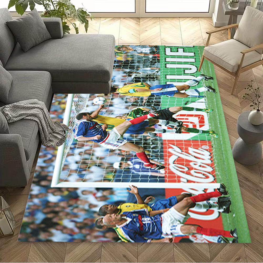 Footballer Ground Carpet Design for Dining Room Study room Foyer Game Room Anti-slip Rug Decorate Offices Best for Christmas