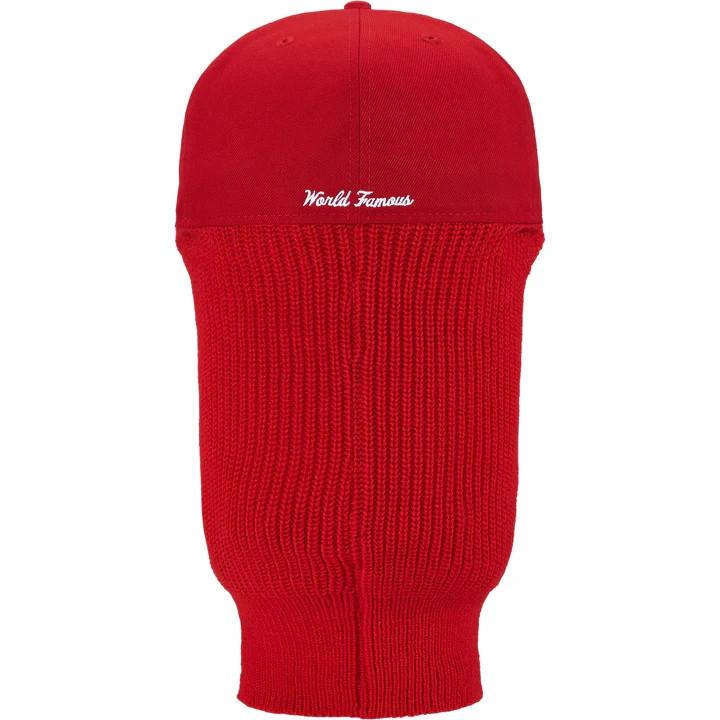 Supreme Красная балаклава New Era с логотипом