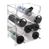 Cabinet Water Bottle Organizer, Kitchen Cabinet Stackable Cup Organizer, Glass Cup Holder With Non-slip Mat, Starbucks- Locker