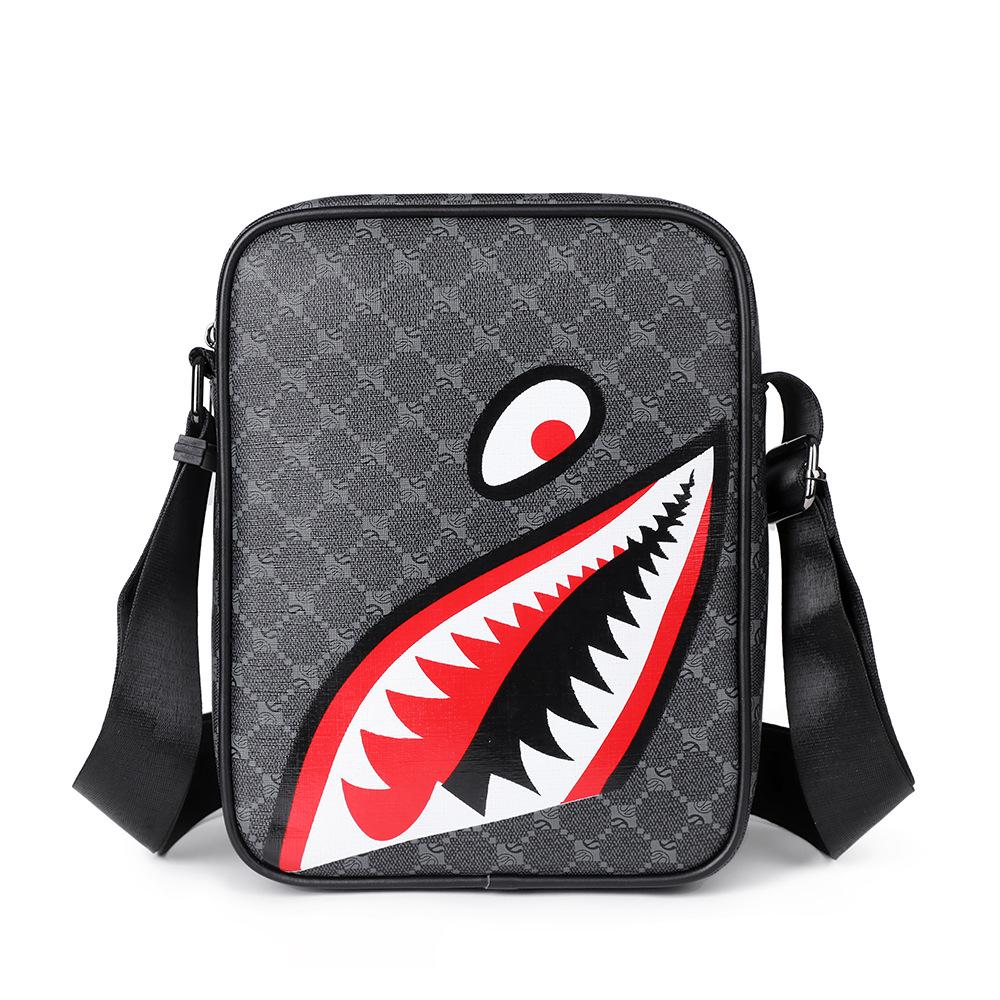 Мужская повседневная сумка через плечо в виде акулы: Деловой рюкзак и сумка-кроссбоди большой вместимости для кампуса