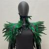 Faux Feather Shawl Shoulder Wrap Cape Soft Adjustable Retro Gothic Collar Cosplay Party Stage Performance Faux Feather Scarf Dancer Costume