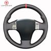 Black Faux Leather Hand-stitched No-slip Soft Car Steering Wheel Cover For Infiniti G35 2003-2006 Nissan Skyline V35 2003-2006