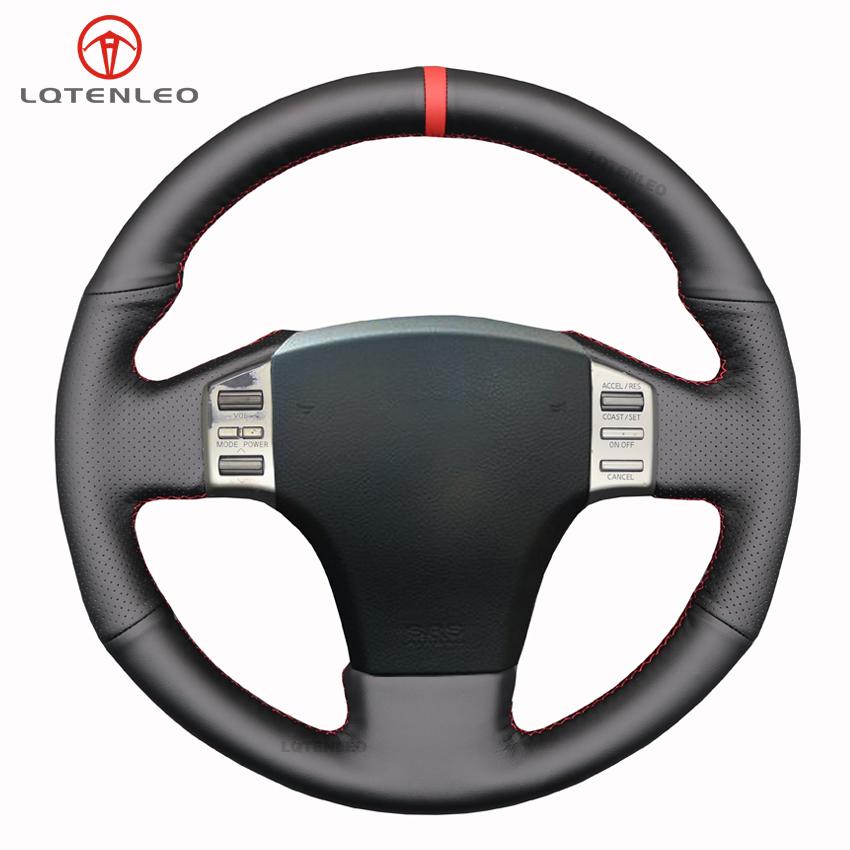 Black Faux Leather Hand-stitched No-slip Soft Car Steering Wheel Cover For Infiniti G35 2003-2006 Nissan Skyline V35 2003-2006