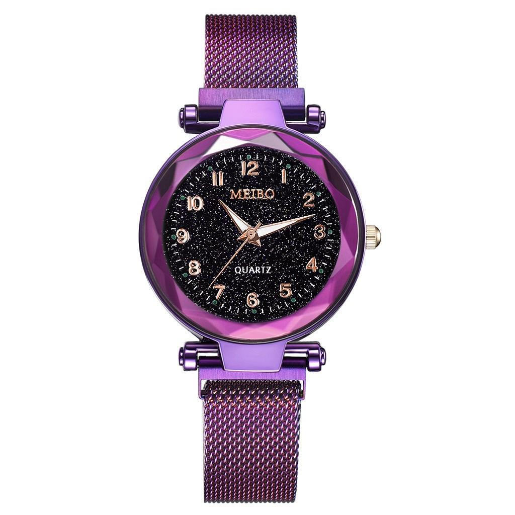 Модные женские кварцевые часы с плоским стеклом и магнитной пряжкой