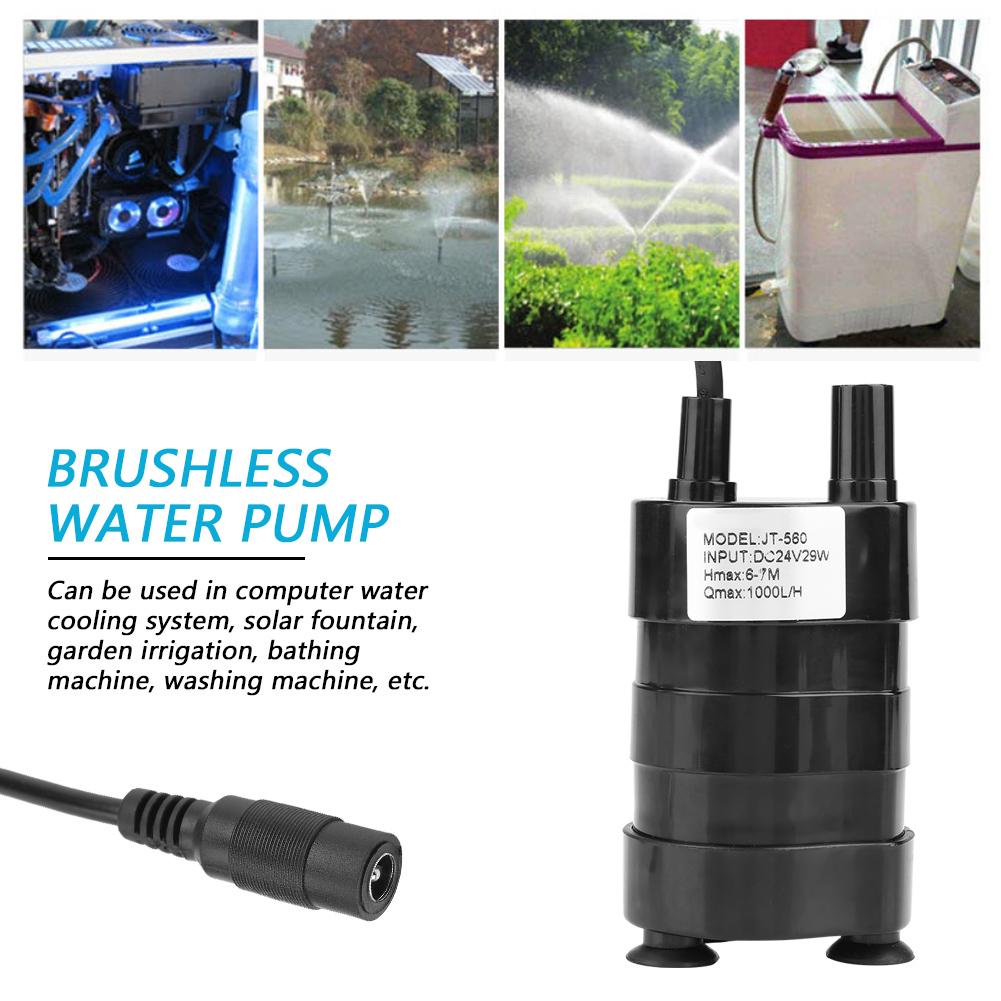 Mini High Hydraulic Head DC Brushless Submersible Water Pump 24V 20 Celsius 90 Celsius