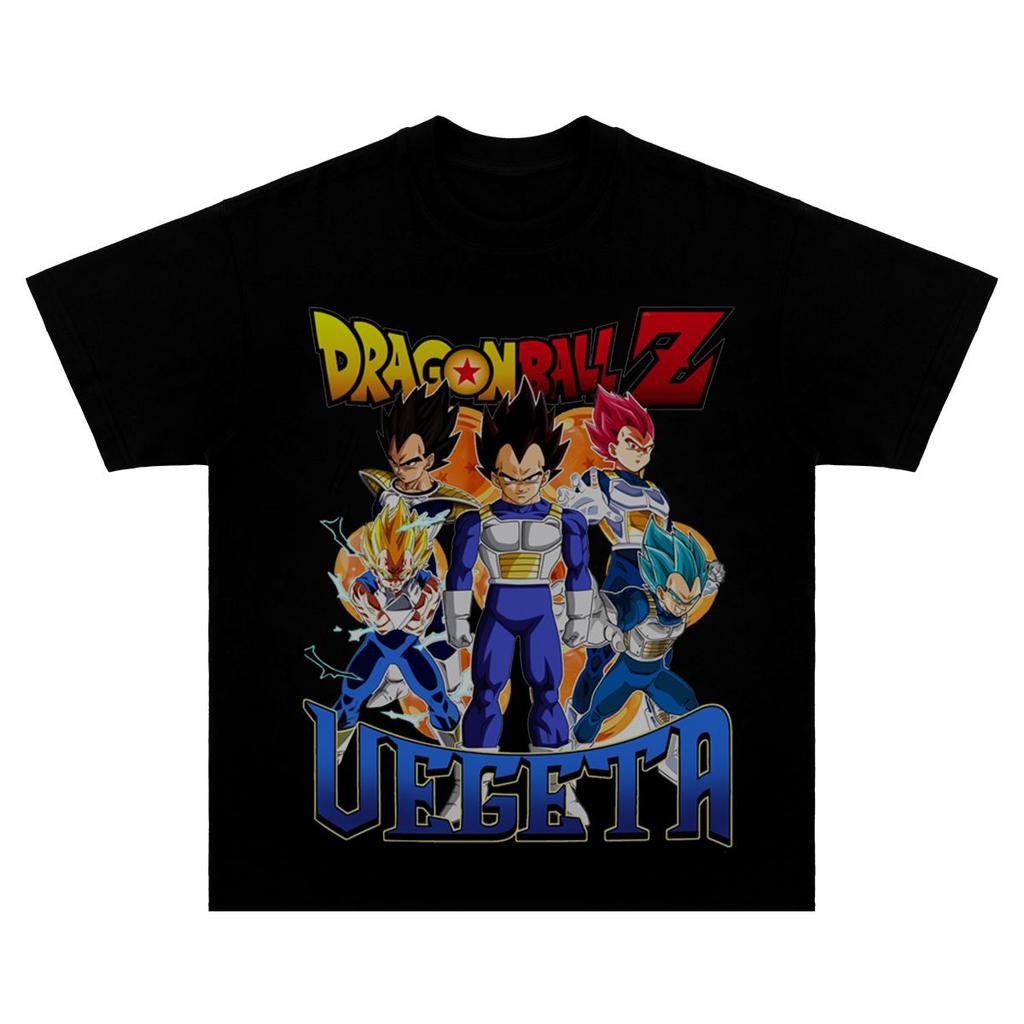 Тяжелый хлопок Dragon Ball Super Saiyan Мультяшная анимация Ретро Японская Свободная Мужская и Женская Футболка с коротким рукавом