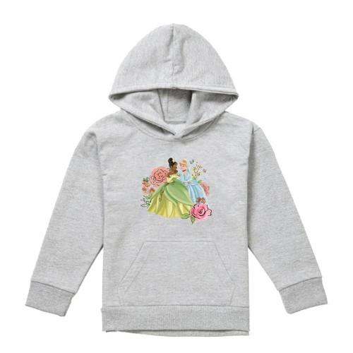 Disney Princess Childrens/Kids In The Garden Tiana And Cinderella Heather Hoodie