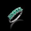 Luxury 925 Sterling Silver Ring Real Gemstone Natural Zambian Emerald Oval 3*5mm Fine Jewelry for Women's Anniversary Gift