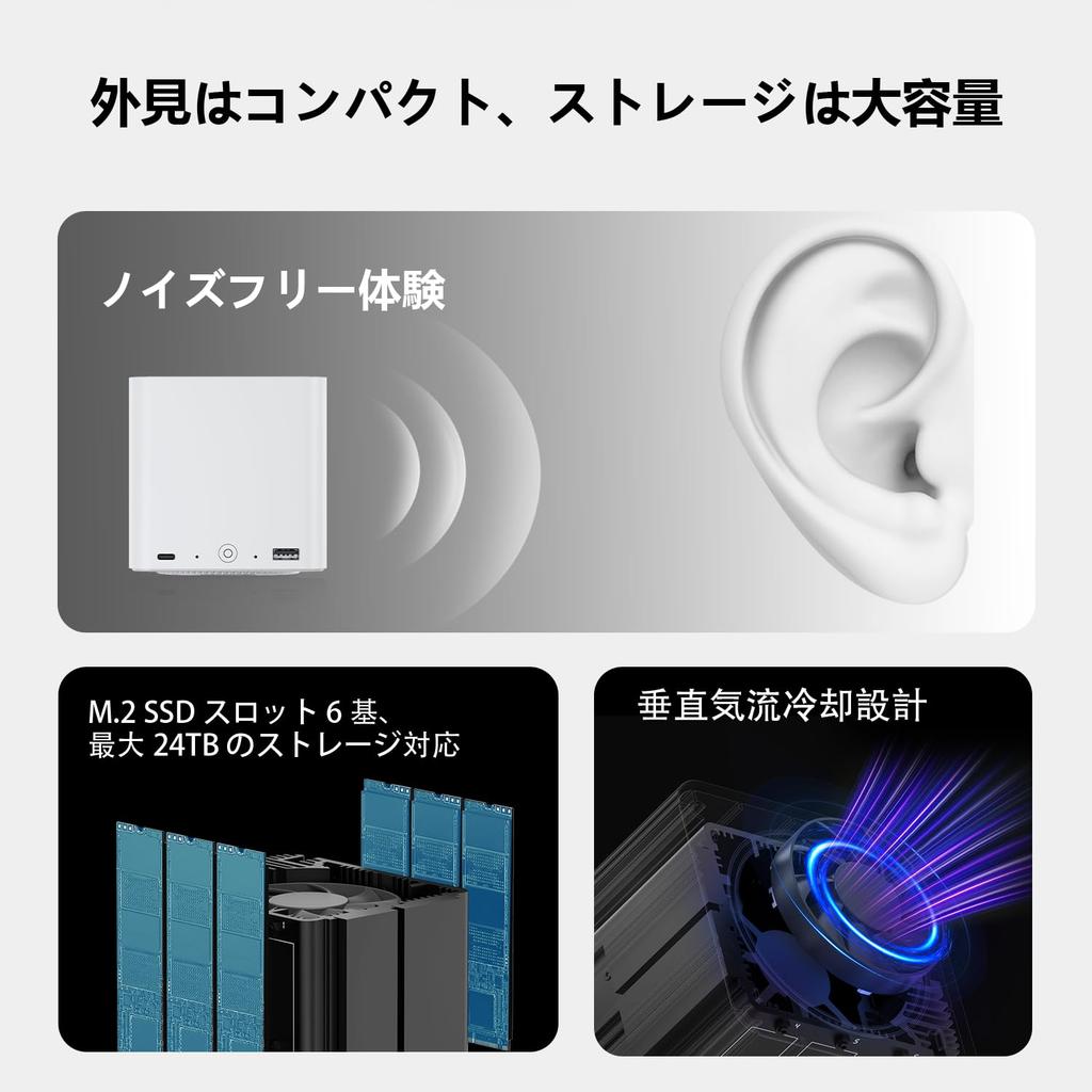 Beelink ME Mini Intel N95 12G 1TB 6 x NVMe Двухдиапазонный WiFi Bluetooth Мини-настольный ПК с подключенным хранилищем, NAS, LPDDR5, M.2 SSD, Слоты M.2, 2,5 ГГц LAN, 6, 5.2,