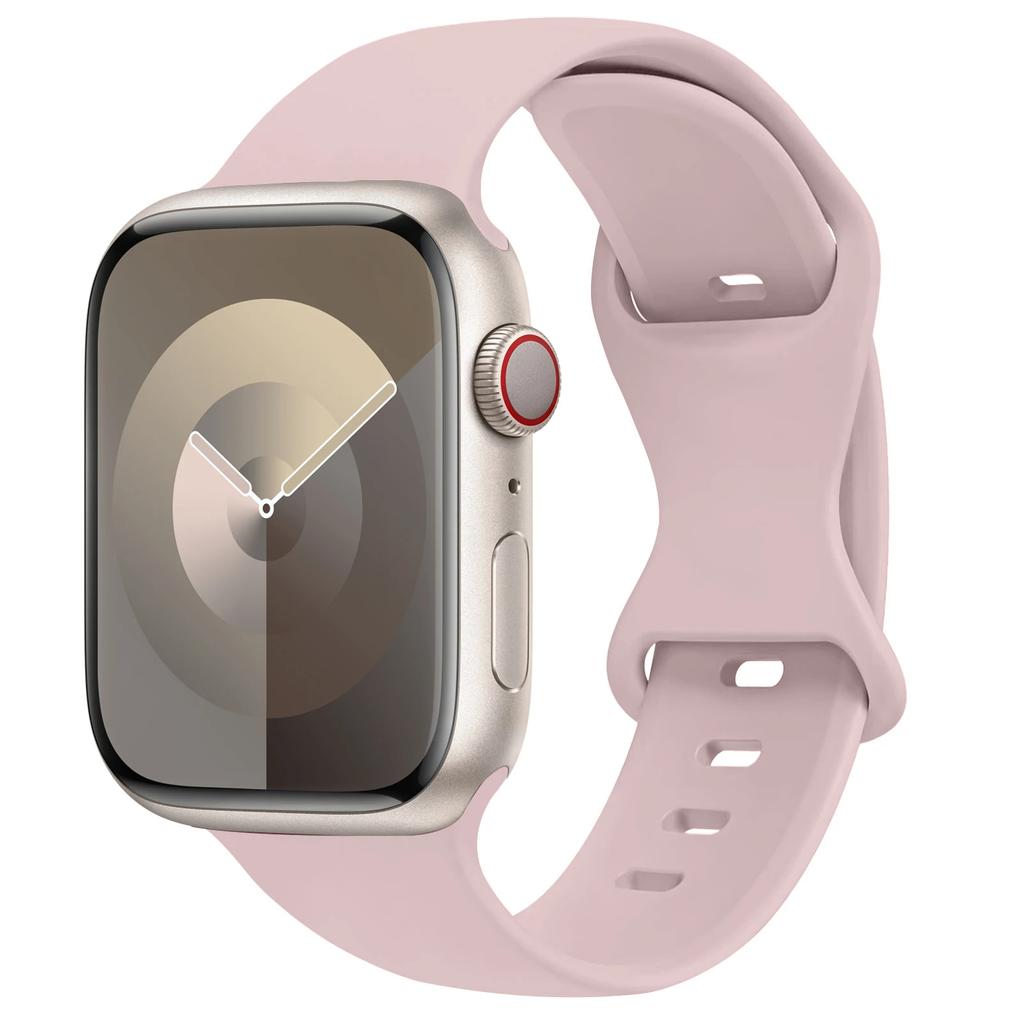 Силиконовый ремешок для Apple Watch Band 45 мм 44 мм 41 мм 40 мм 42 мм 46 мм ultra 49 мм Спортивный браслет correa серия 11 7 8 9 10 4 3 5 6 se