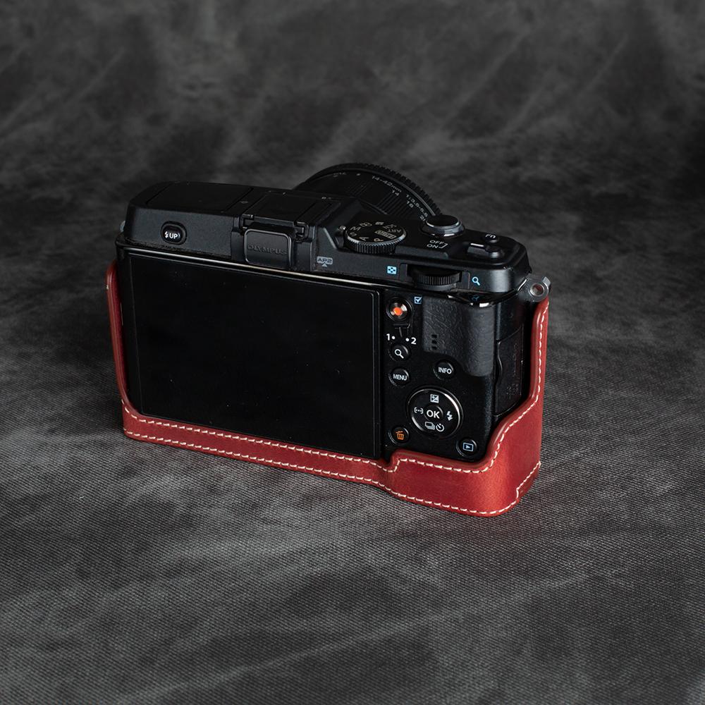 For OLYMPUS PEN E-P5 Leather Camera Case Protective Case For Camera Genuine Real Leather Cover Protective Case for Camera