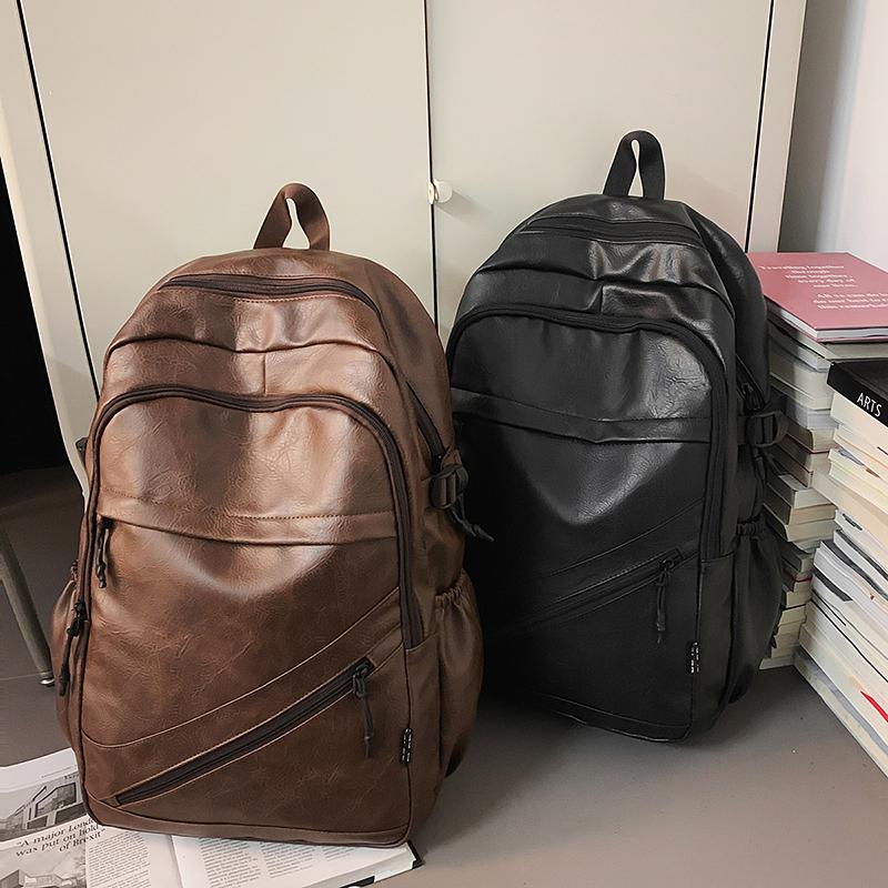 Деловой мужской рюкзак из ПУ, рюкзак для компьютера, студенческий, большой вместимости, школьный рюкзак